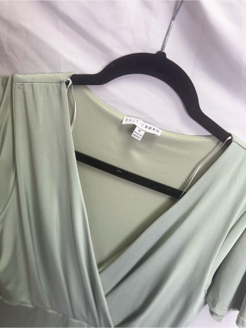 Baltic Born Light Sage Wrap-Front Maxi Dress - Picture 2 of 4